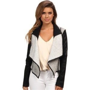 NWOT Blank NYC black/grey vegan wool jacket